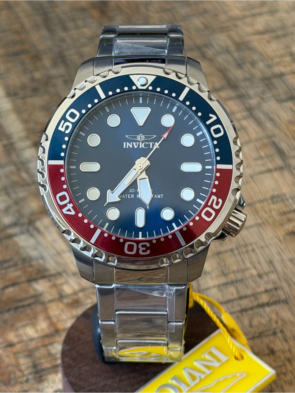 NEW Invicta Pro Diver Marisdrift Red Blue Bezel Stainless Steel Watch 48mm - NIB